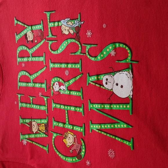 Authentic Peanuts Christmas Tee - Picture 1 of 4